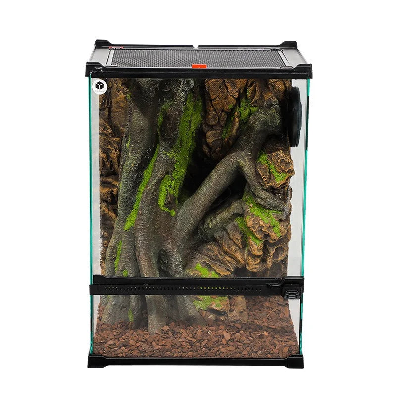Reptile Terrarium All-in-one Landscape Tank Rainforest Reptile Tank Glass Eco Aquarium Box For Geckos Lizards Turtles Scorpions