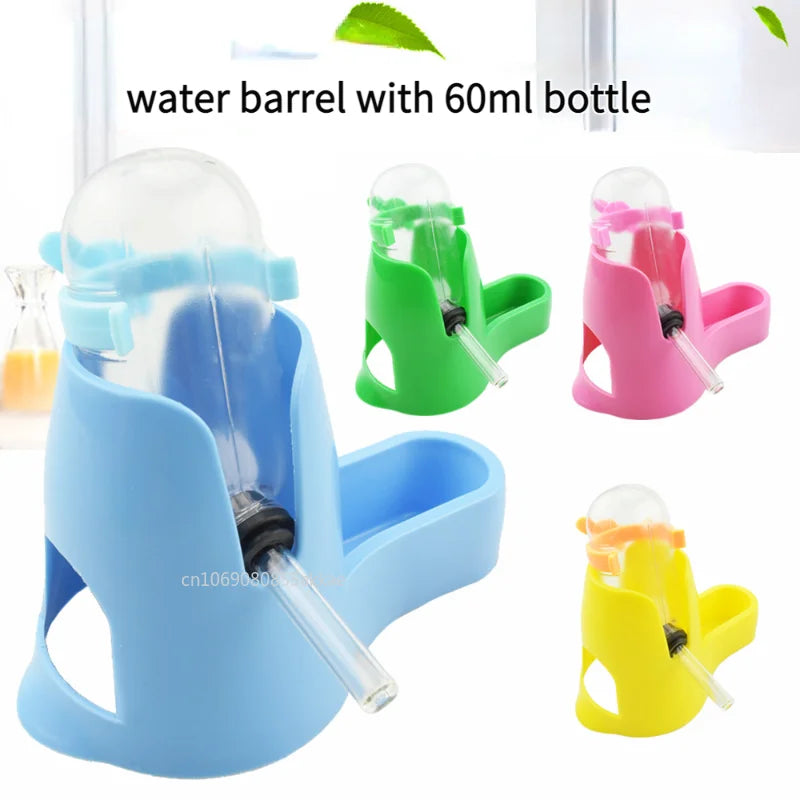 Hamster Drinker Water Bottle with Holder for Small Animal Pet Plastic Drinking Bottles Water Bottles Drinking Head Pipe Fountain