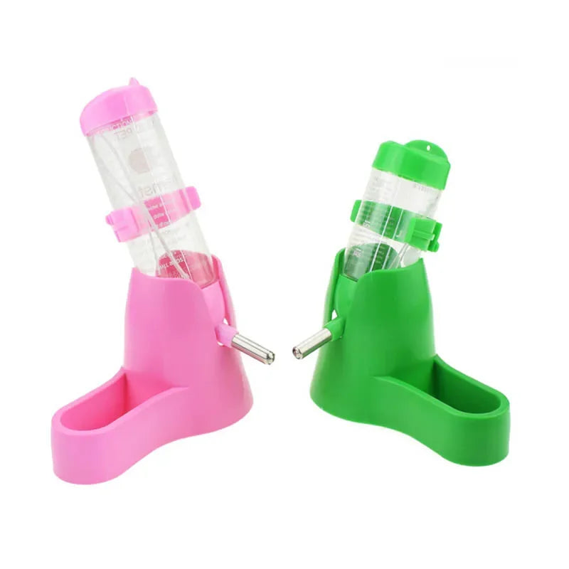 Hamster Drinker Water Bottle with Holder for Small Animal Pet Plastic Drinking Bottles Water Bottles Drinking Head Pipe Fountain