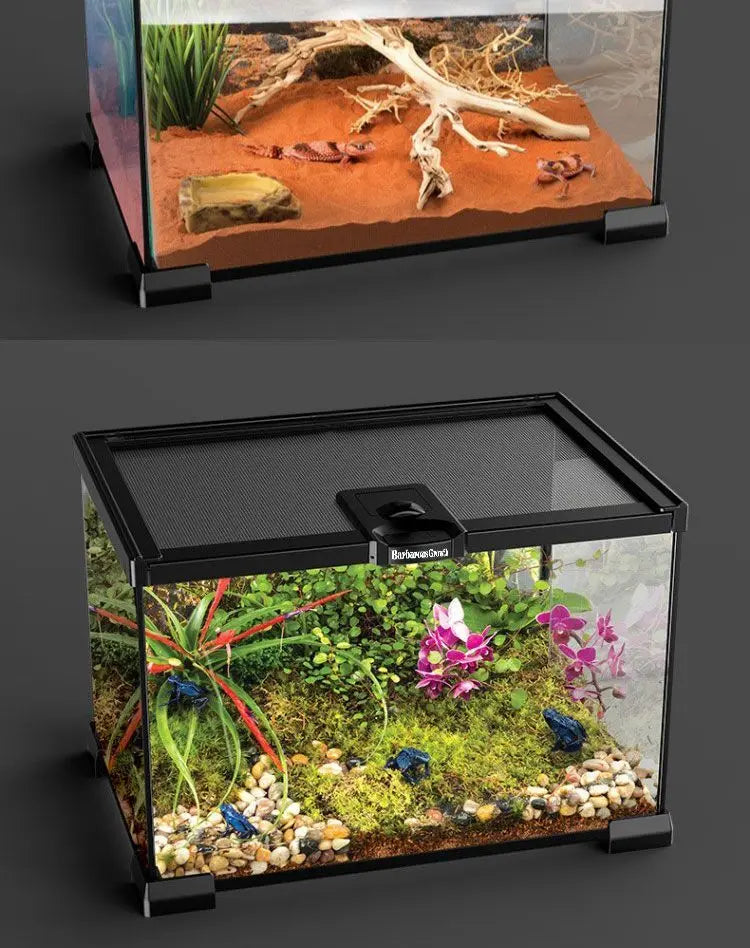 Reptile Glass Tank Spider Turtle Fish Rainforest Tank Reptile Tank Tree Lizard Horned Frog Brontosaurus Breeding Box