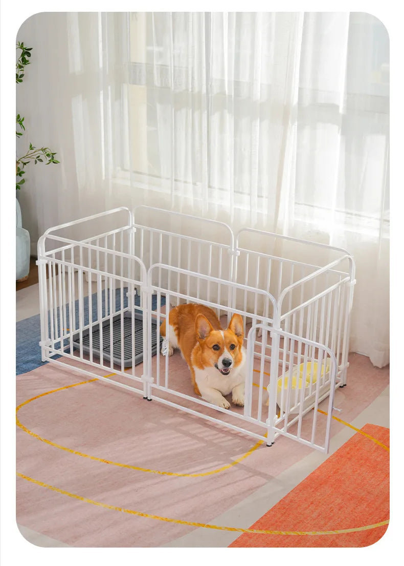 Adjustable Modular Dog Crate Kennel Pet Fence Indoor Outdoor Playpen for Small Medium Large Breeds Training