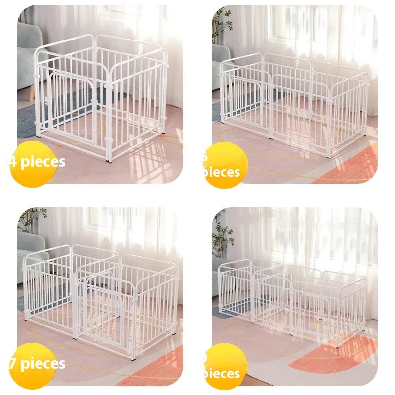 Adjustable Modular Dog Crate Kennel Pet Fence Indoor Outdoor Playpen for Small Medium Large Breeds Training