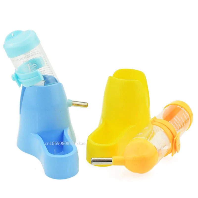 Hamster Drinker Water Bottle with Holder for Small Animal Pet Plastic Drinking Bottles Water Bottles Drinking Head Pipe Fountain