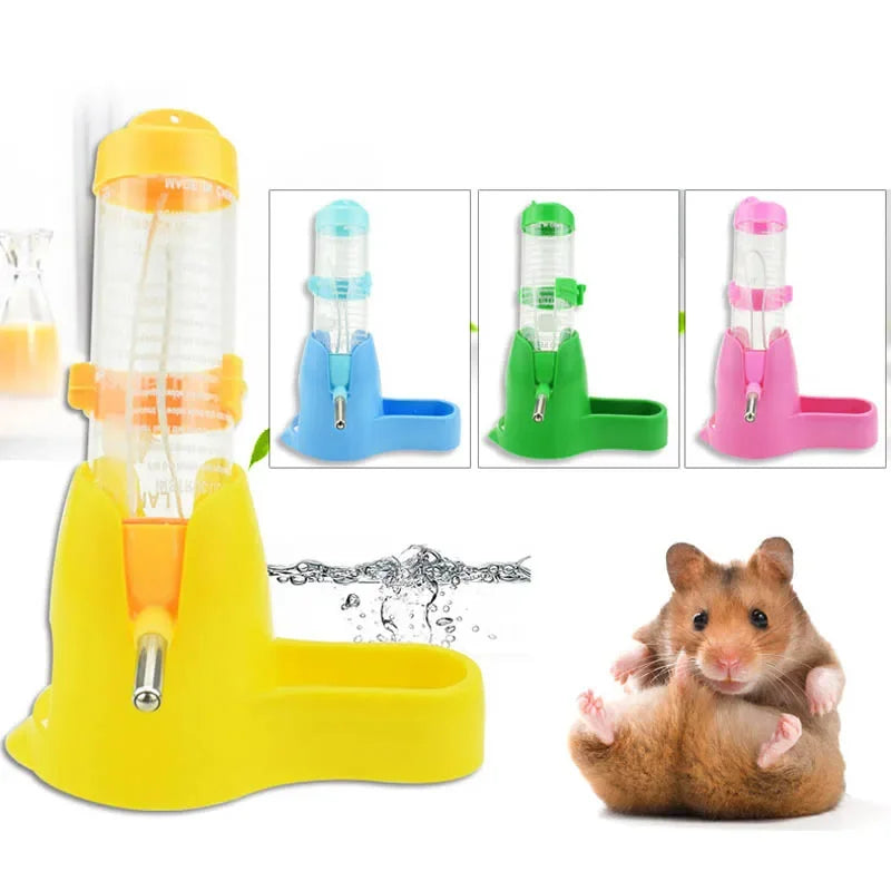 Hamster Drinker Water Bottle with Holder for Small Animal Pet Plastic Drinking Bottles Water Bottles Drinking Head Pipe Fountain